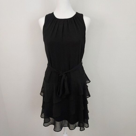1. State Black Tiered Mini Sleeveless Dress NWT - Picture 1 of 12